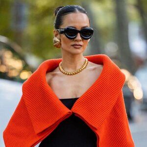 Loewe LW40097I 01A Sunglasses Black Cat Eye Frame, Smoke Lenses